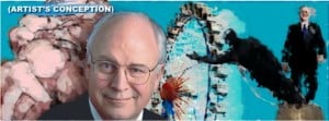 Fifty Flags Over Aby Gharib Dick Cheney with new amusement park