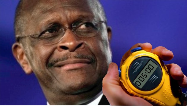 Herman Cain Times His Pause