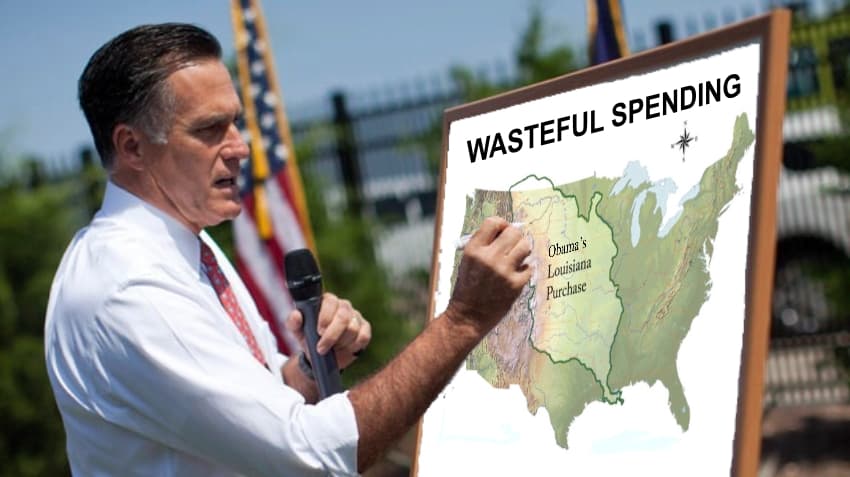 Romney Crtiicizes Obama for Louisiana Purchase