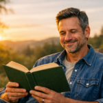 Man Reads Physical Book