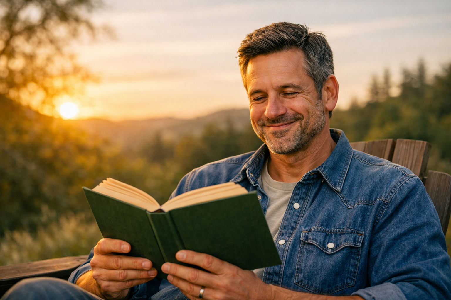 Man Reads Physical Book